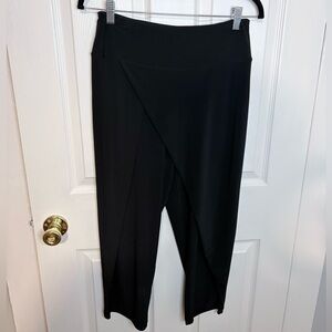 Sympli Wrap Waist Ankle Pants – Black – Size 8 | Drapey Lagenlook Pull-On Pants